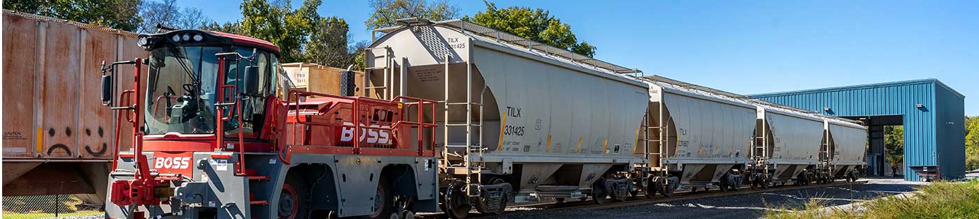 train and cars ready for distribution in berkeley county, wv