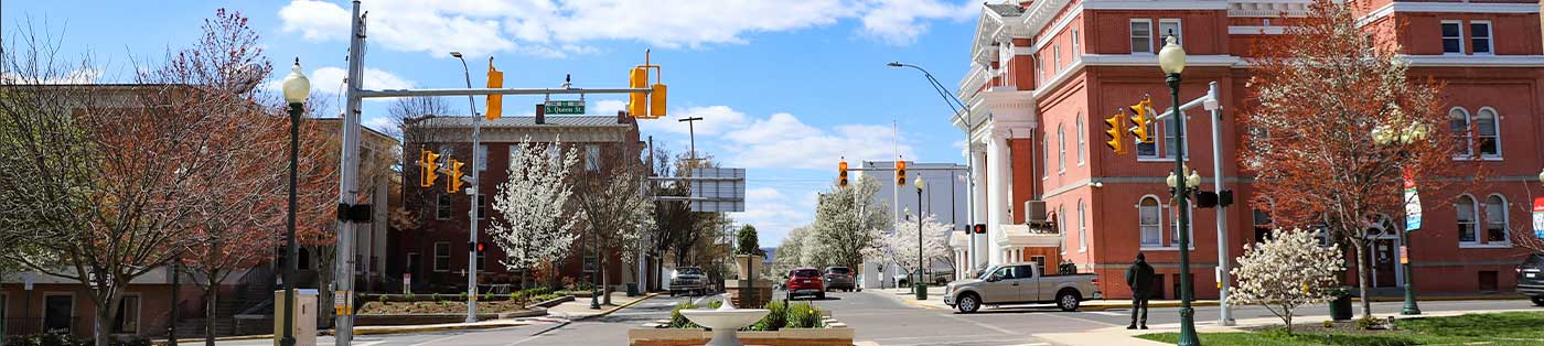 downtown street in berkeley county, wv